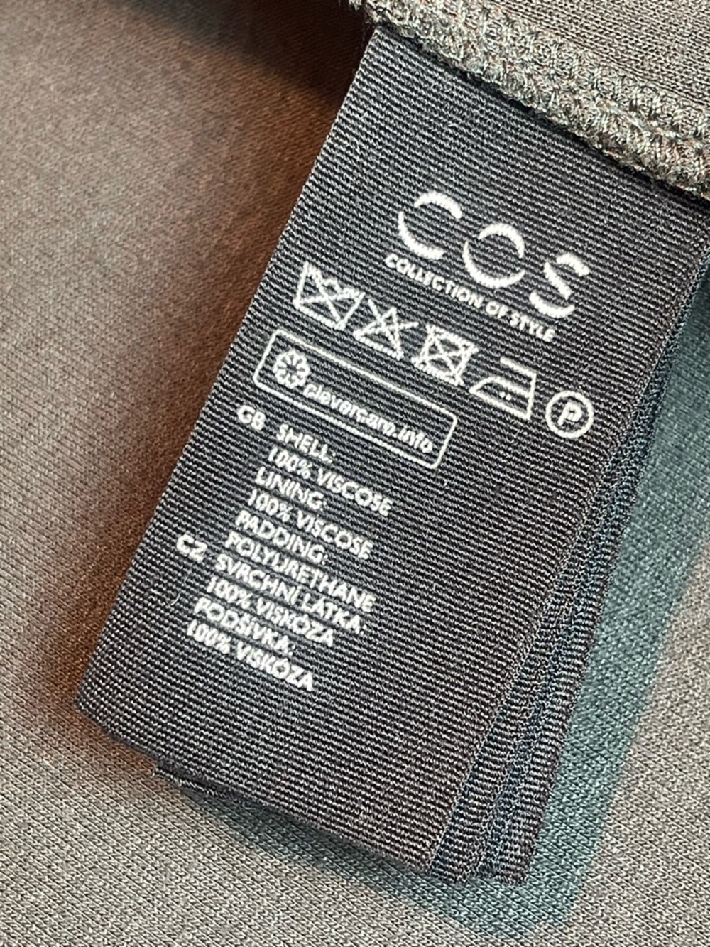 COS Oversized Zip-Up Hoodie Jacket Sz M Gray Cargo Minimalist Quiet Luxury - Picture 11 of 12